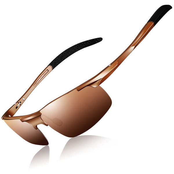 DADA-PRO Driving Sunglasses for Men Polarized Lightweight Retro Vintage Shades, Mirrored Sport Sun Glasses UV400 Protection